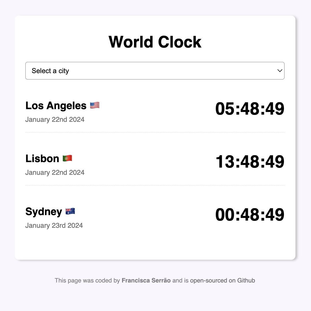 world clock app