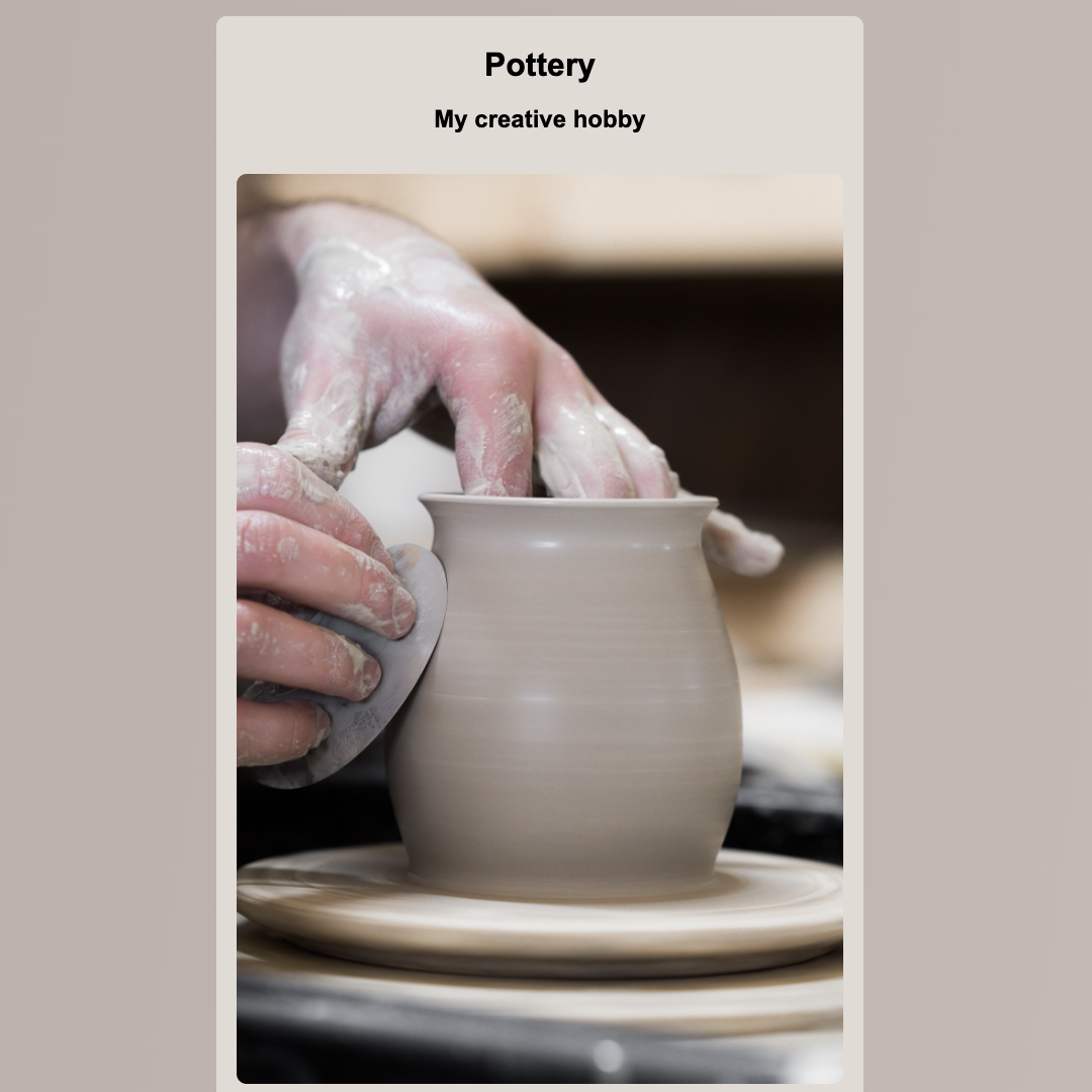 my hobby (pottery) app